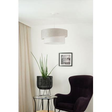 Brilagi - Hängeleuchte DOVER SHINE 1xE27/15W/230V d 50 cm grau/cremefarben