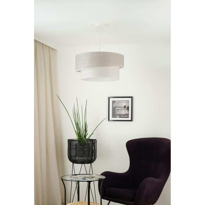 Brilagi - Hängeleuchte DOVER SHINE 1xE27/15W/230V d 50 cm grau/cremefarben