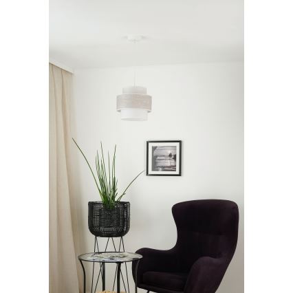 Brilagi - Hängeleuchte DOVER SPACE 1xE27/15W/230V d 25 cm grau/cremefarben