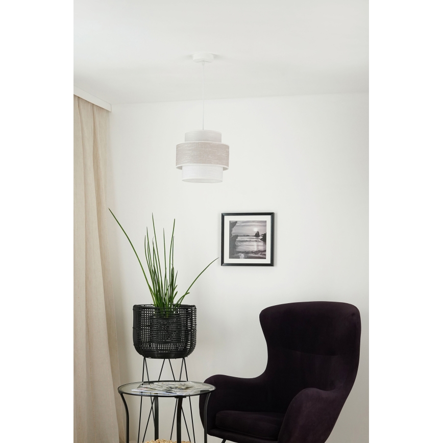 Brilagi - Hängeleuchte DOVER SPACE 1xE27/15W/230V d 25 cm grau/cremefarben
