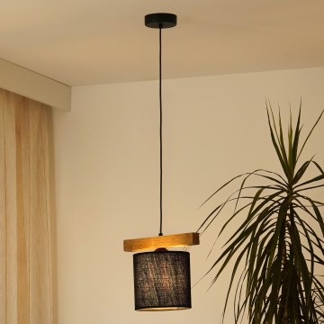 Brilagi - Hängeleuchte FOREST 1xE27/15W/230V Kiefer/schwarz