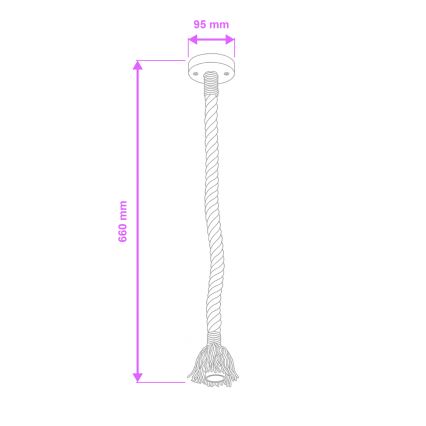 Brilagi - Hängeleuchte KOS 1xE27/60W/230V Buche