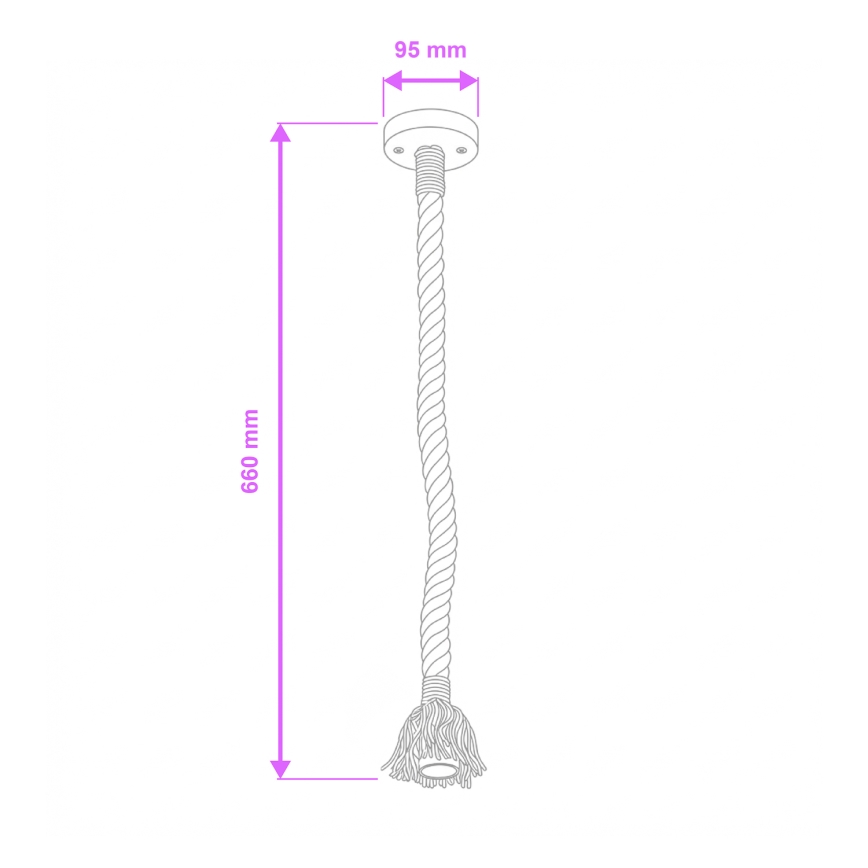 Brilagi - Hängeleuchte KOS 1xE27/60W/230V Buche