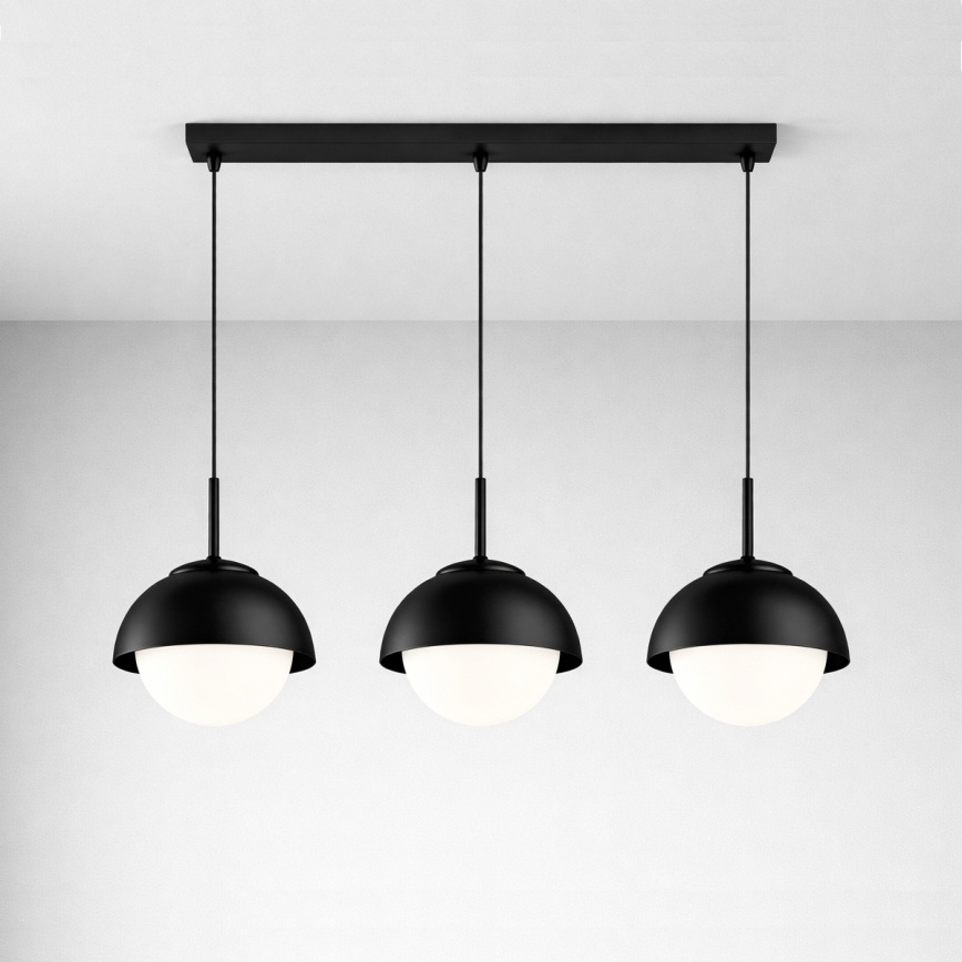 BRILAGI - Hängeleuchte mit Kabel COSMO 3xE27/60W/230V schwarz