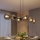 Brilagi - Hängeleuchte mit Kabel DIOR 6xE27/60W/230V schwarz/rauchgrau