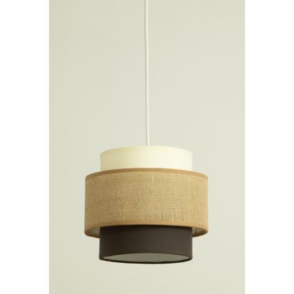 Brilagi - Hängeleuchte mit Kabel RESNA 3xE27/60W/230V Ø 45 cm beige/schwarz