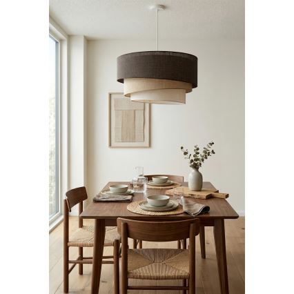 Brilagi - Hängeleuchte mit Kabel TRIO 3xE27/60W/230V, Ø 60 cm, braun/beige/weiß