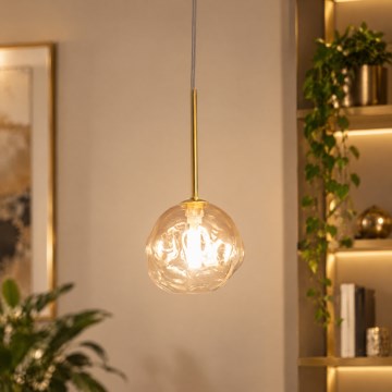 BRILAGI - Hängeleuchte mit Kabel VULCANO 1xG9/8W/230V Ø 15 cm Gold/rauchbeige