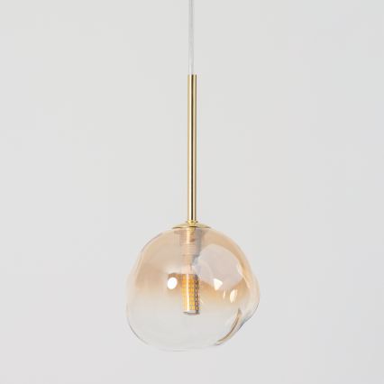 BRILAGI - Hängeleuchte mit Kabel VULCANO 1xG9/8W/230V Ø 15 cm Gold/rauchbeige
