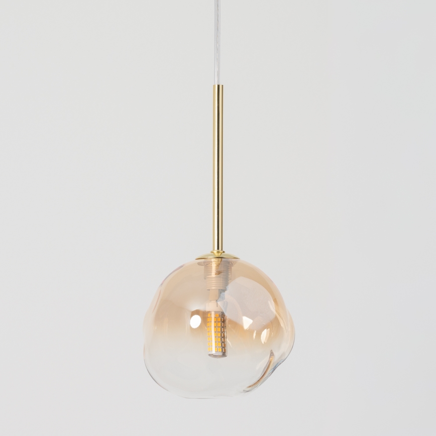 BRILAGI - Hängeleuchte mit Kabel VULCANO 1xG9/8W/230V Ø 15 cm Gold/rauchbeige