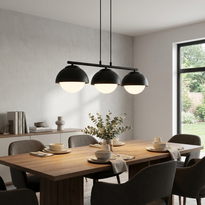 BRILAGI - Hängeleuchte mit Kabelaufhängung COSMO 3xE27/60W/230V schwarz