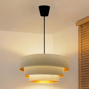Brilagi - Hängeleuchte mit Kabelaufhängung LUNETA 1xE27/60W/230V Ø 40 cm creme/gold