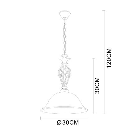 Brilagi - Hängeleuchte mit Kette NOSTALGIA 1xE27/60W/230V