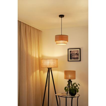 Brilagi - Hängeleuchte MONTANA BOHO 1xE27/15W/230V d 25 cm braun/schwarz
