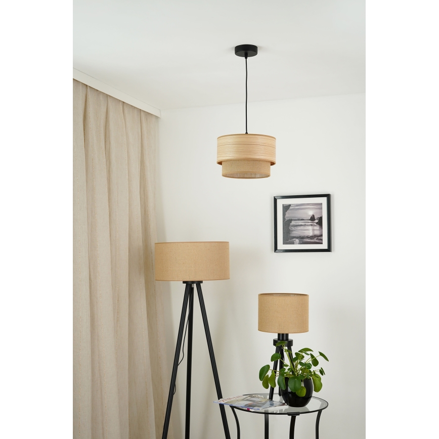 Brilagi - Hängeleuchte MONTANA BOHO 1xE27/15W/230V d 25 cm braun/schwarz