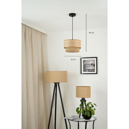 Brilagi - Hängeleuchte MONTANA BOHO 1xE27/15W/230V d 25 cm braun/schwarz
