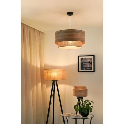 Brilagi - Hängeleuchte MONTANA BOHO 1xE27/15W/230V d 45 cm braun/schwarz