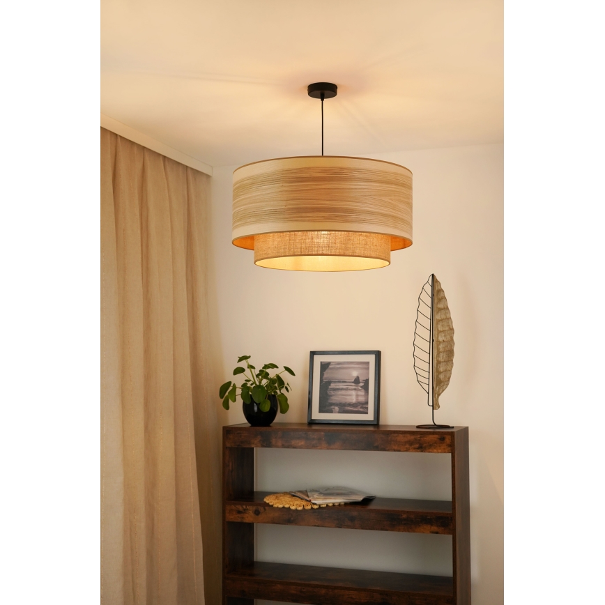 Brilagi - Hängeleuchte MONTANA BOHO 1xE27/15W/230V d 60 cm braun/schwarz