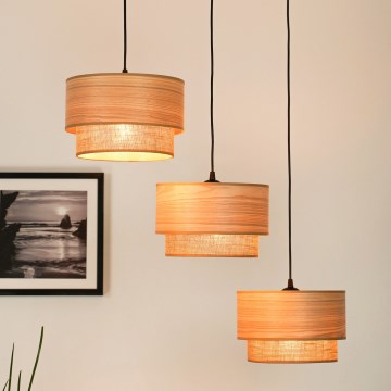 Brilagi - Hängeleuchte MONTANA BOHO 3xE27/15W/230V braun/schwarz