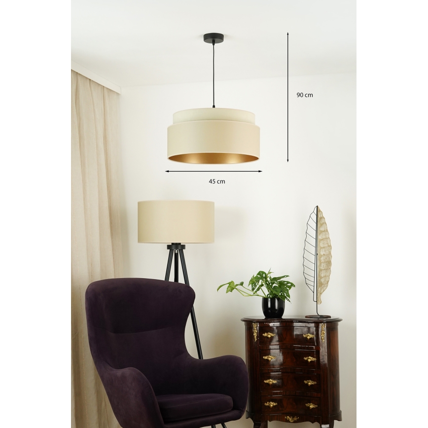 Brilagi - Hängeleuchte OREGON VEGE 1xE27/15W/230V d 45 cm beige