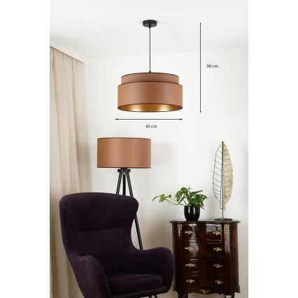 Brilagi - Hängeleuchte OREGON VEGE 1xE27/15W/230V d 45 cm braun