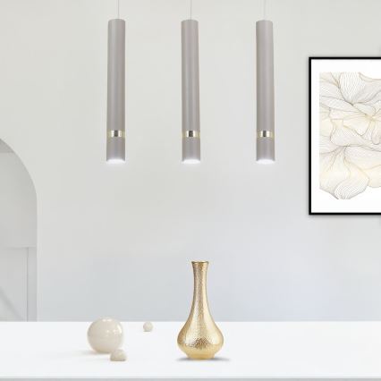 Brilagi - Hängeleuchte POKER 3xGU10/25W/230V beige/golden