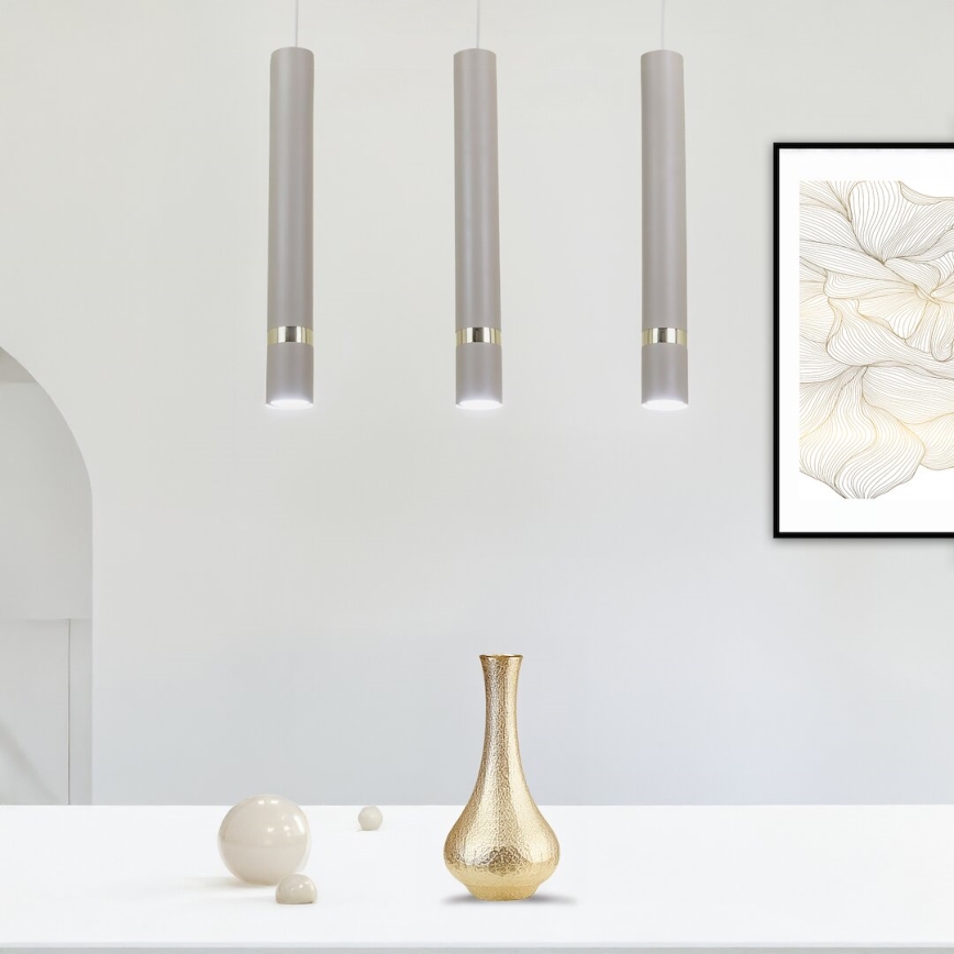 Brilagi - Hängeleuchte POKER 3xGU10/25W/230V beige/golden