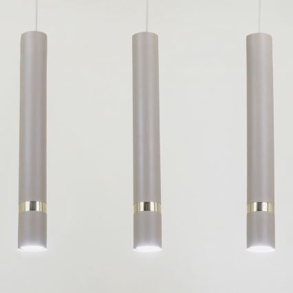 Brilagi - Hängeleuchte POKER 3xGU10/25W/230V beige/golden