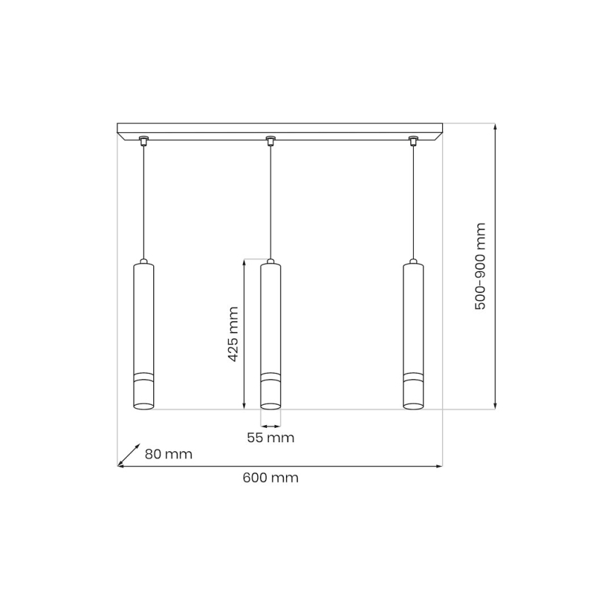 Brilagi - Hängeleuchte POKER 3xGU10/25W/230V beige/golden
