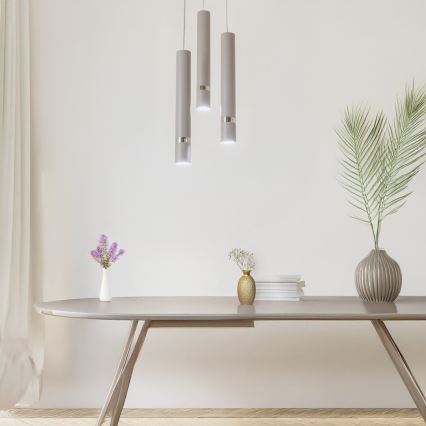 Brilagi - Hängeleuchte POKER 3xGU10/25W/230V beige/golden