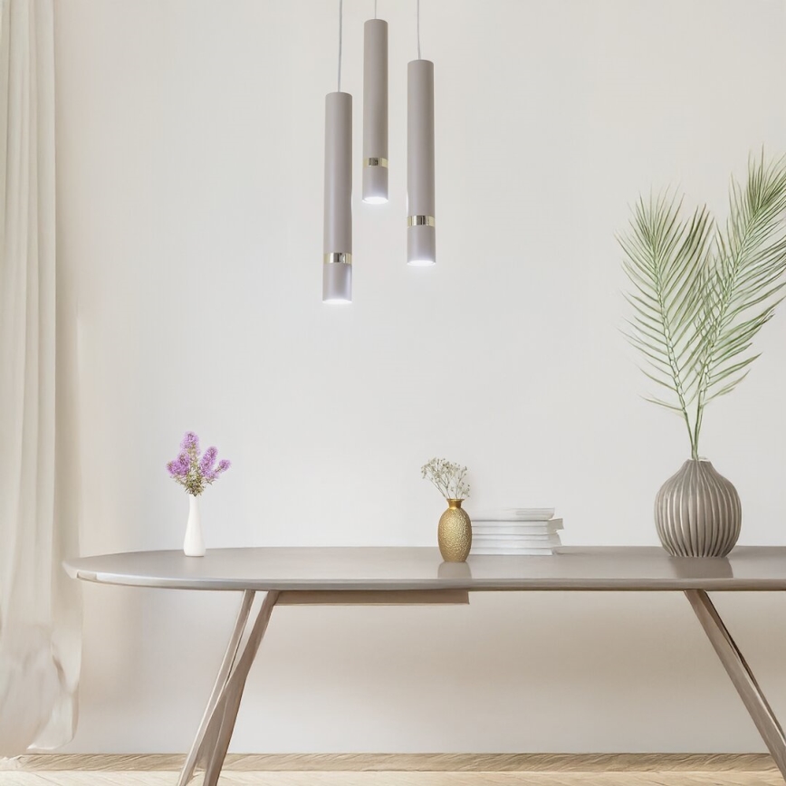 Brilagi - Hängeleuchte POKER 3xGU10/25W/230V beige/golden