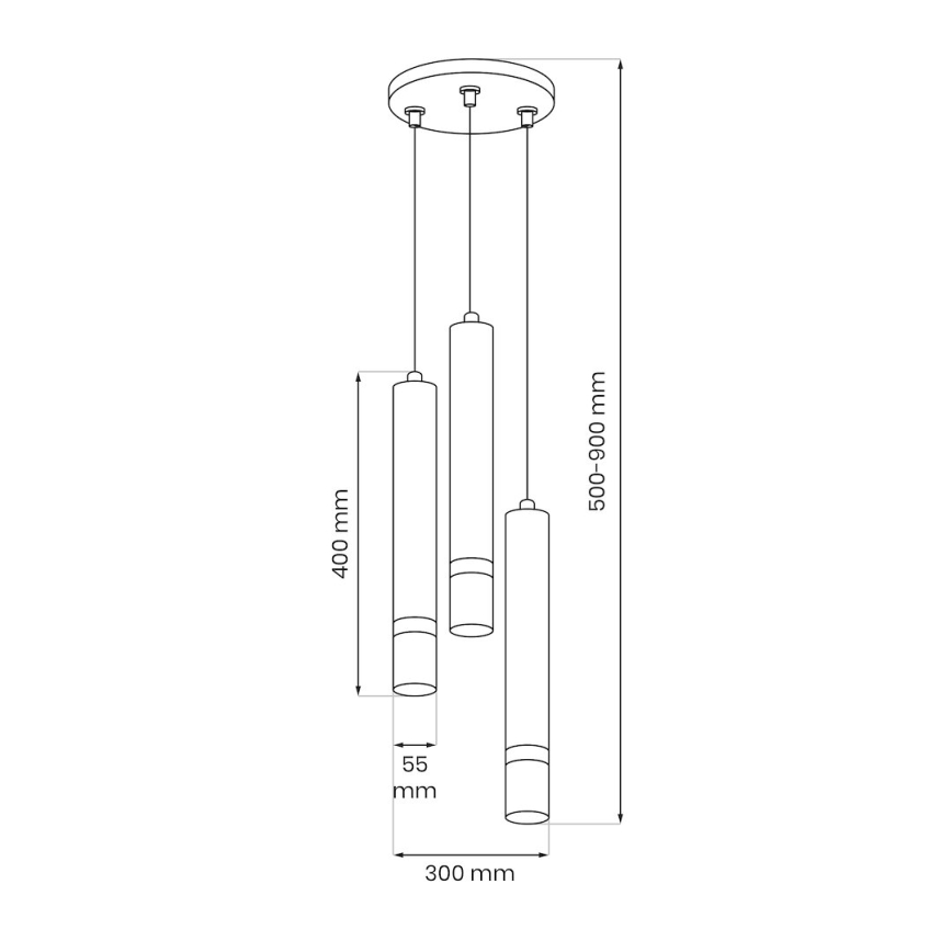 Brilagi - Hängeleuchte POKER 3xGU10/25W/230V beige/golden