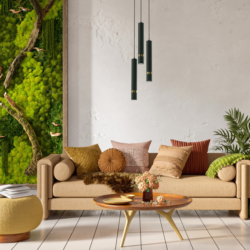 Brilagi - Hängeleuchte POKER 3xGU10/25W/230V grün/golden