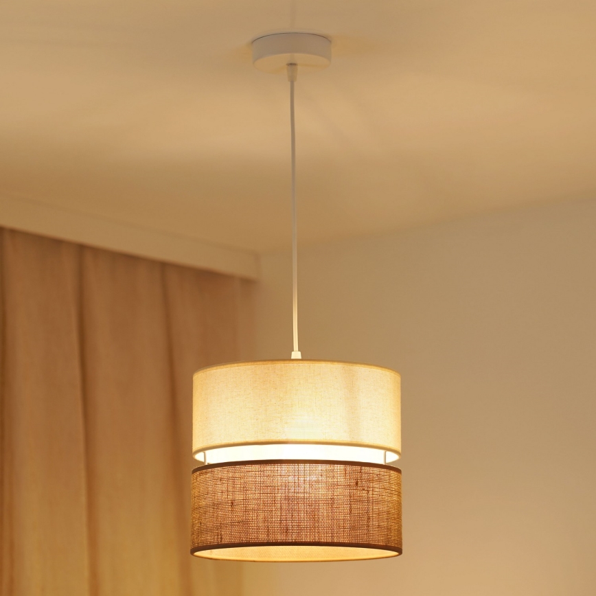 Brilagi - Hängeleuchte ROYAL YUTE 1xE27/15W/230V d 25 cm beige/cremefarben