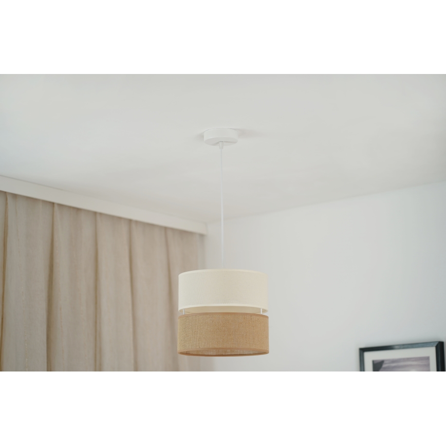 Brilagi - Hängeleuchte ROYAL YUTE 1xE27/15W/230V d 25 cm beige/cremefarben