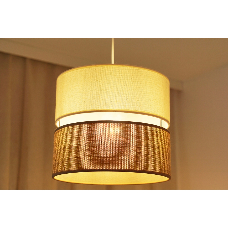 Brilagi - Hängeleuchte ROYAL YUTE 1xE27/15W/230V d 25 cm beige/cremefarben