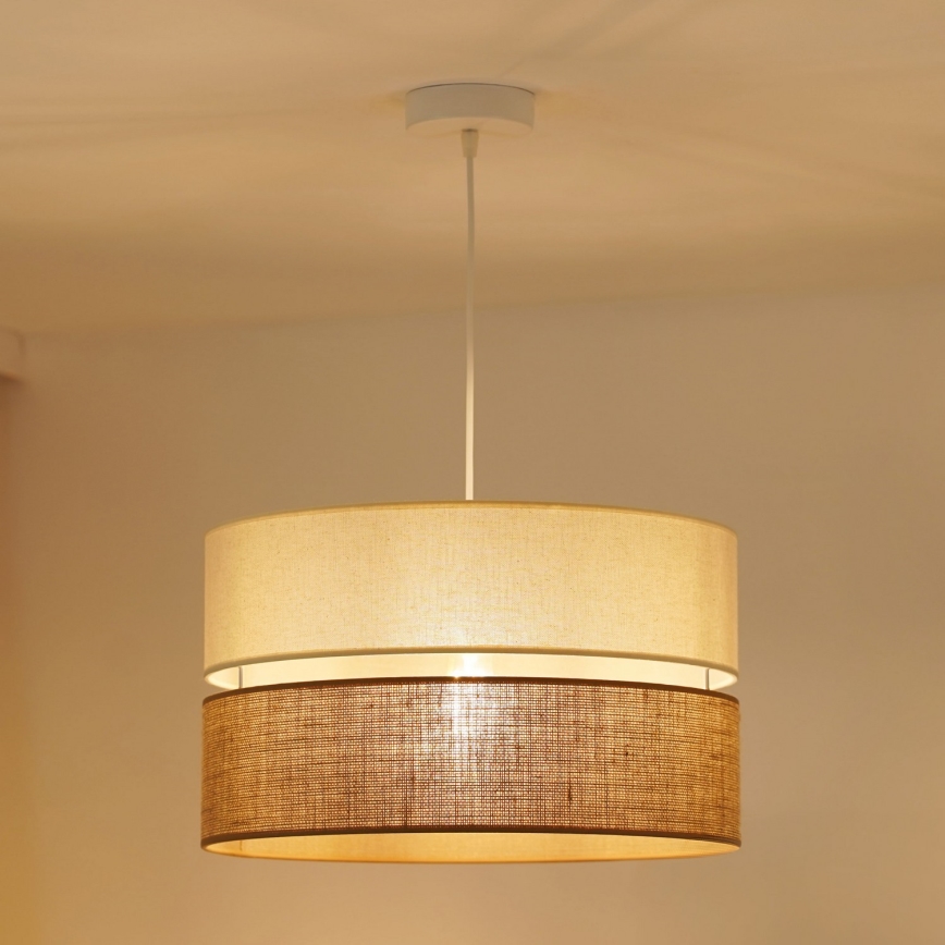 Brilagi - Hängeleuchte ROYAL YUTE 1xE27/15W/230V d 40 cm beige/cremefarben