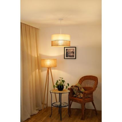 Brilagi - Hängeleuchte ROYAL YUTE 1xE27/15W/230V d 40 cm beige/cremefarben