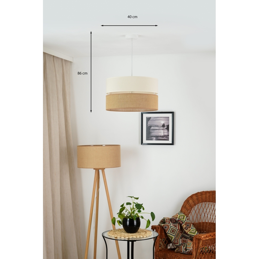 Brilagi - Hängeleuchte ROYAL YUTE 1xE27/15W/230V d 40 cm beige/cremefarben