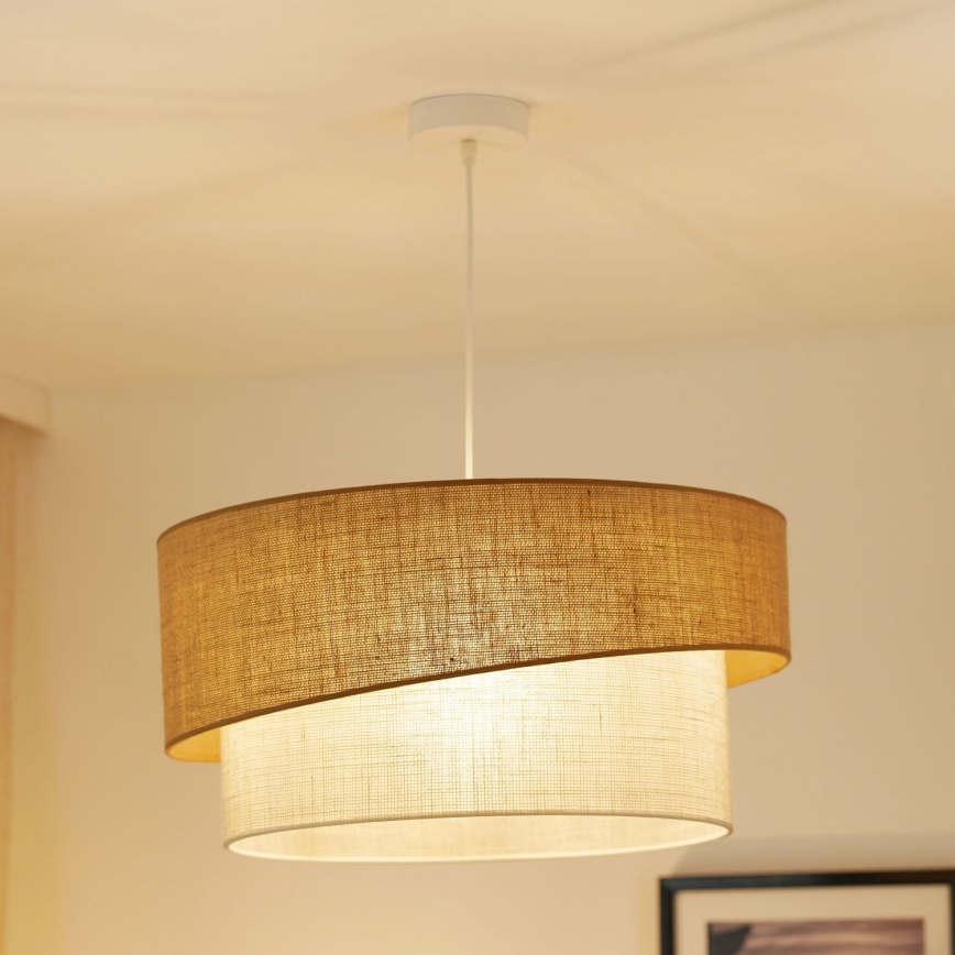 Brilagi - Hängeleuchte SHINE 1xE27/15W/230V d 50 cm beige/cremefarben
