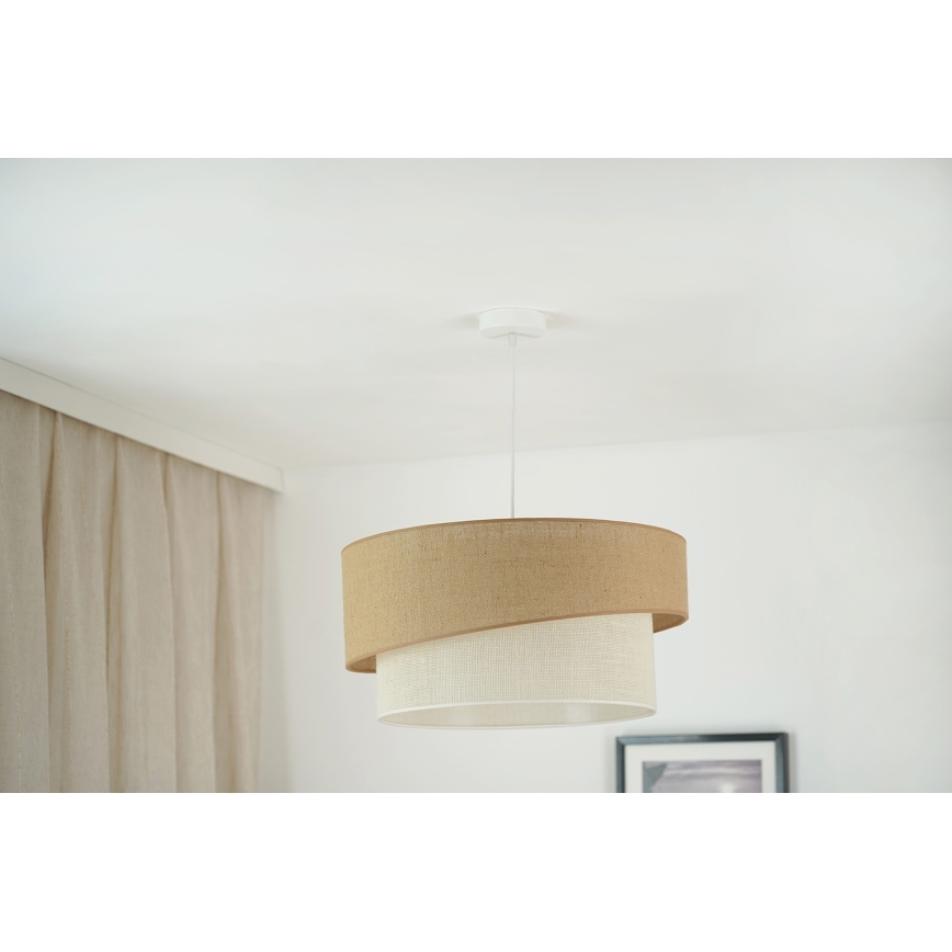 Brilagi - Hängeleuchte SHINE 1xE27/15W/230V d 50 cm beige/cremefarben