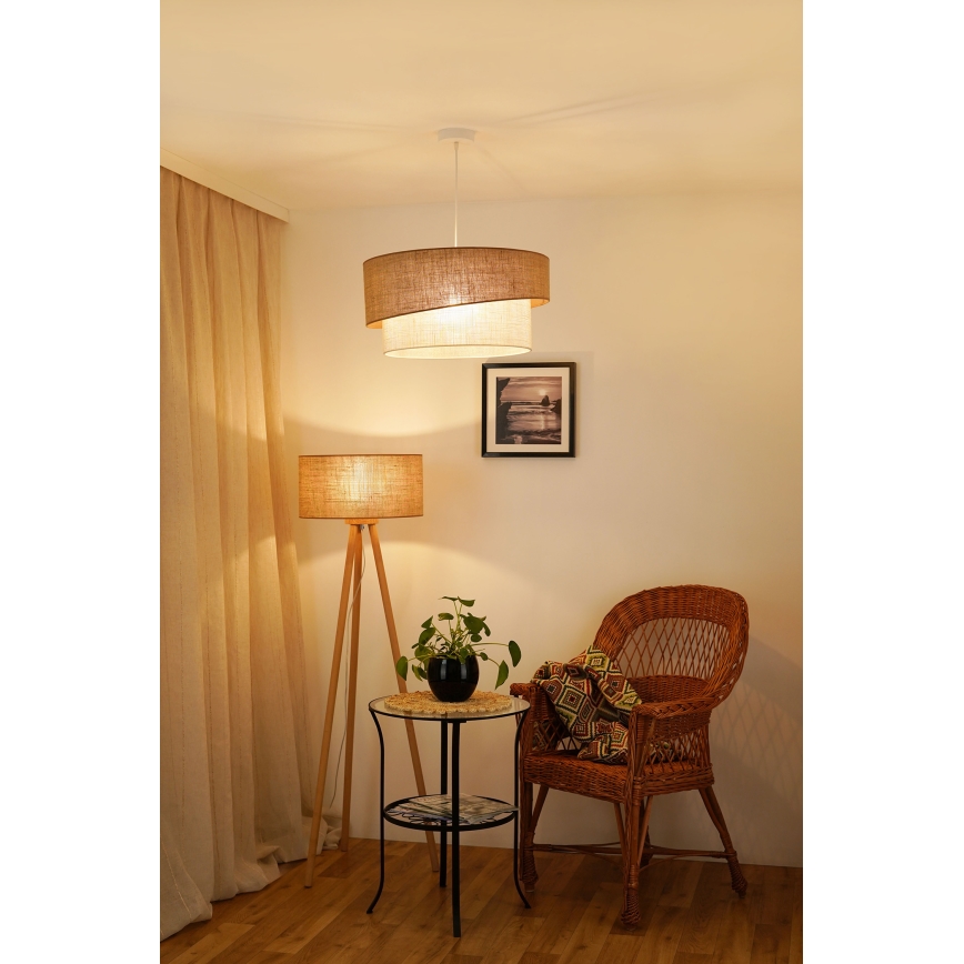 Brilagi - Hängeleuchte SHINE 1xE27/15W/230V d 50 cm beige/cremefarben