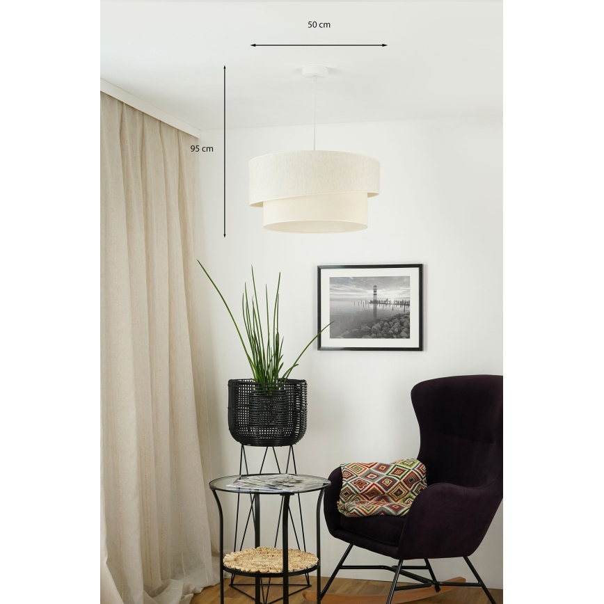 Brilagi - Hängeleuchte SHINE 1xE27/15W/230V d 50 cm cremefarben