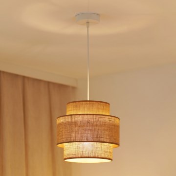 Brilagi - Hängeleuchte SPACE YUTE 1xE27/15W/230V d 25 cm beige/weiß