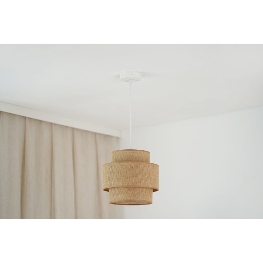 Brilagi - Hängeleuchte SPACE YUTE 1xE27/15W/230V d 25 cm beige/weiß