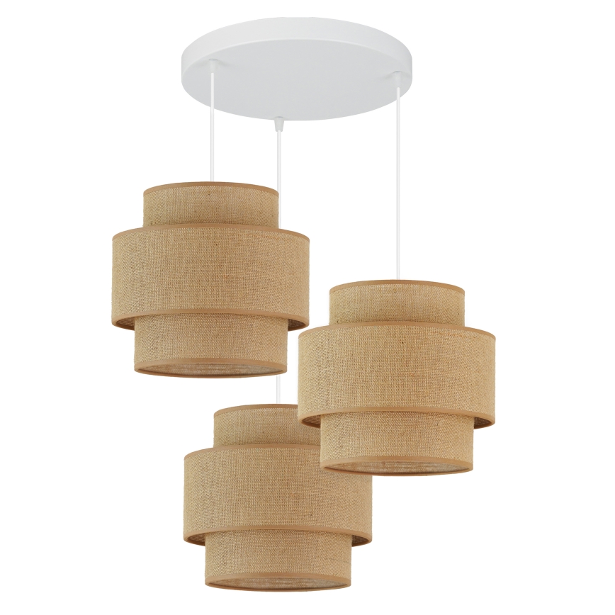 Brilagi - Hängeleuchte SPACE YUTE 3xE27/15W/230V beige/weiß