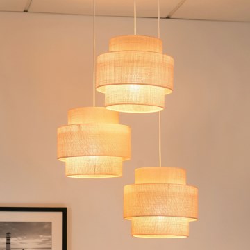 Brilagi - Hängeleuchte SPACE YUTE 3xE27/15W/230V cremefarben/weiß