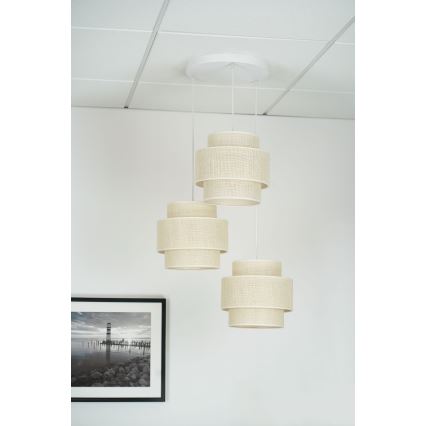 Brilagi - Hängeleuchte SPACE YUTE 3xE27/15W/230V cremefarben/weiß