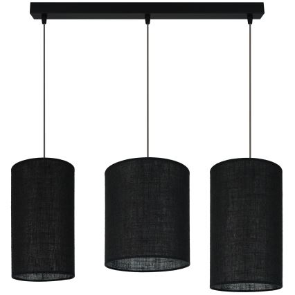 Brilagi - Hängeleuchte TUBES 3xE27/15W/230V schwarz