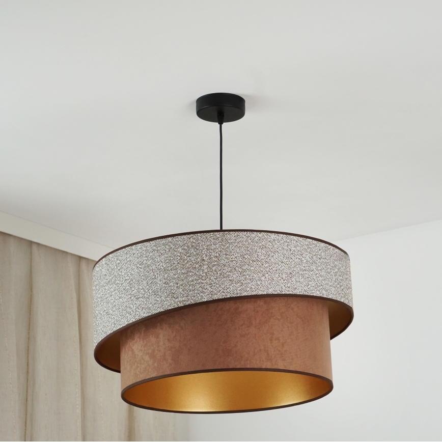 Brilagi - Hängeleuchte VEGAS SHINE 1xE27/15W/230V d 50 cm grau/braun